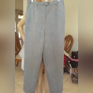 BNWOT VINTAGE DRESS PANTS BY LIZ SPORT BLACK & WHITE PLEATED W/ DEEP PKT SZ.14